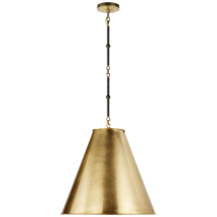 Visual Comfort - TOB 5091BZ/HAB-HAB - One Light Pendant - Goodman - Bronze with Antique Brass