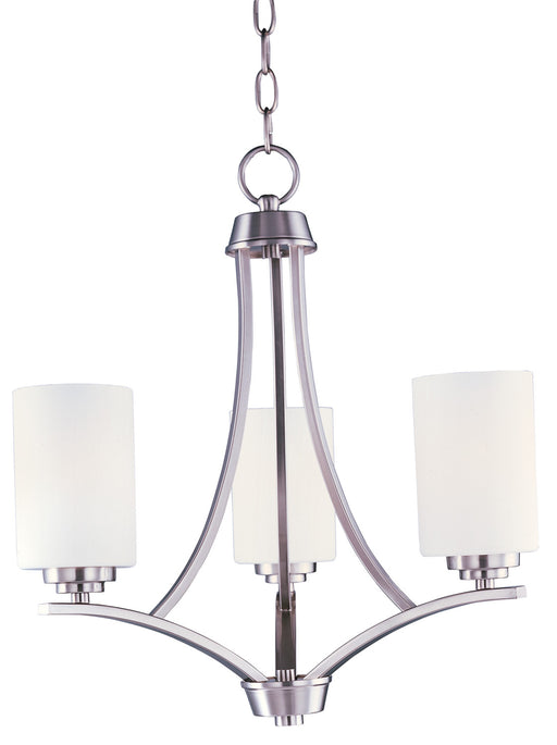 Maxim - 20033SWSN - Three Light Chandelier - Deven - Satin Nickel