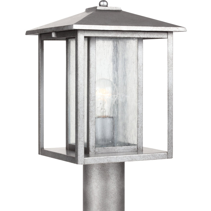 Generation Lighting - 82027-57 - One Light Outdoor Post Lantern - Hunnington - Weathered Pewter