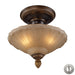 Elk Lighting - 08092-AGB-LA - Three Light Semi Flush Mount - Restoration - Golden Bronze