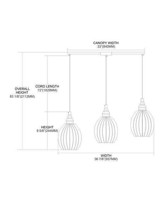 Danica Pendant-Linear/Island-ELK Home-Lighting Design Store