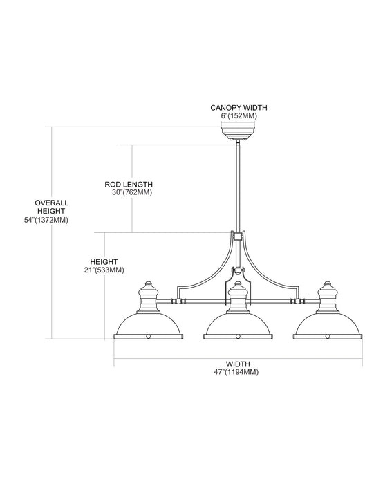 Chadwick LED Linear Chandelier-Linear/Island-ELK Home-Lighting Design Store