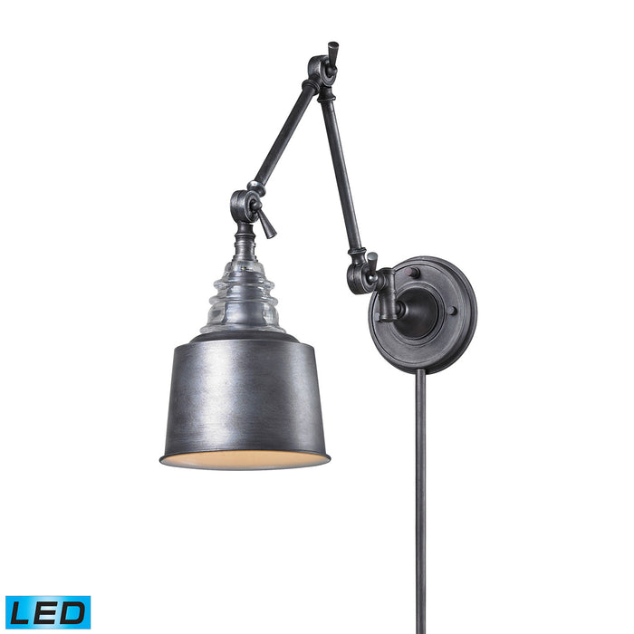 Elk Lighting - 66825-1-LED - LED Wall Sconce - Insulator Glass - Weathered Zinc