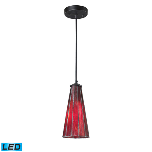 Elk Lighting - 70000-1IR-LED - LED Mini Pendant - Lumino - Inferno Red, Matte Black, Matte Black