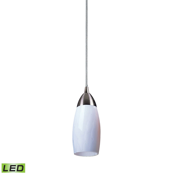 Elk Lighting - 110-1WH-LED - LED Mini Pendant - Milan - Satin Nickel