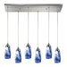 Elk Lighting - 110-6RC-MT - Six Light Pendant - Milan - Satin Nickel