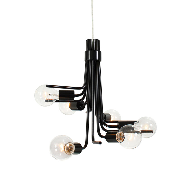 Varaluz - 219C06BL - Six Light Chandelier - Socket-To-Me - Black