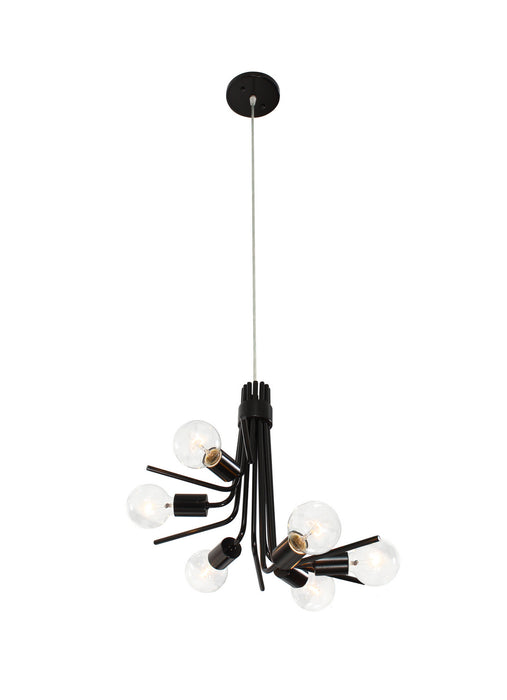 Varaluz - 219C06BL - Six Light Chandelier - Socket-To-Me - Black