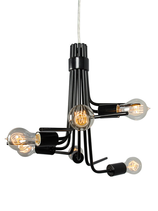 Varaluz - 219C06BL - Six Light Chandelier - Socket-To-Me - Black