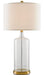 Currey and Company - 6510 - One Light Table Lamp - Hazel - Clear Seeded Glass/Brass