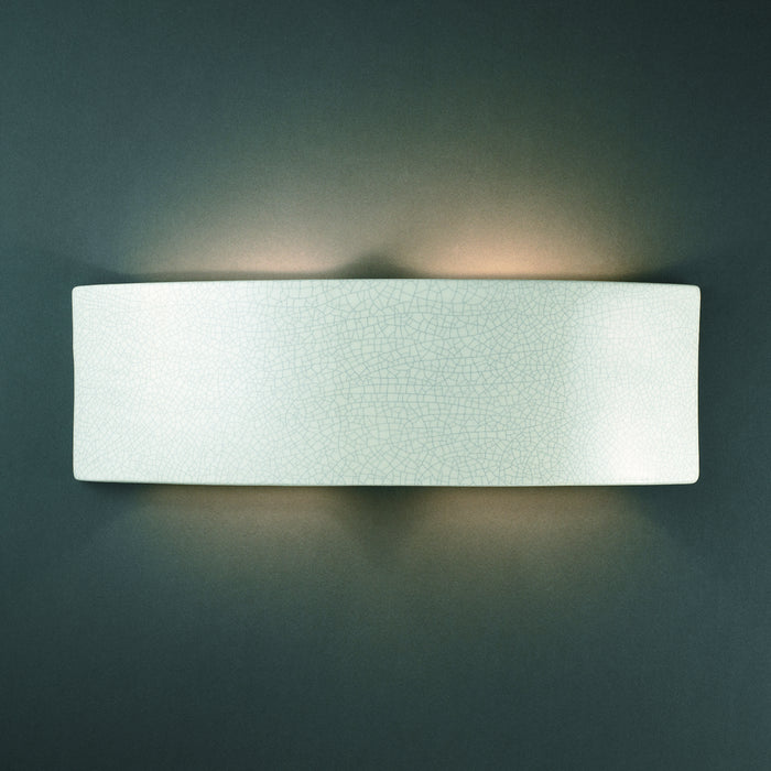 Justice Designs - CER-5205-CRK - Wall Sconce - Ambiance - White Crackle