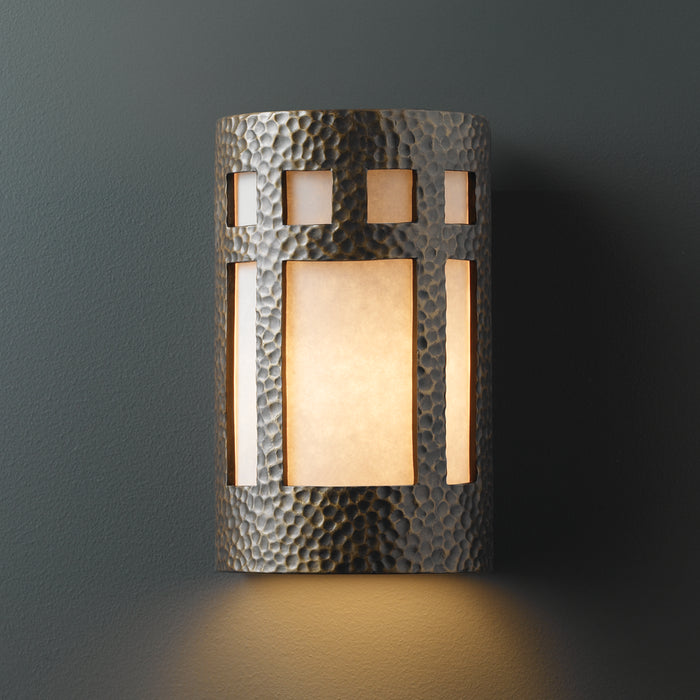 Justice Designs - CER-5340W-HMBR - Wall Sconce - Ambiance - Hammered Brass