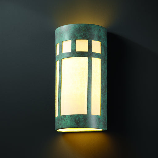 Justice Designs - CER-7357-PATV - Lantern - Ambiance - Verde Patina