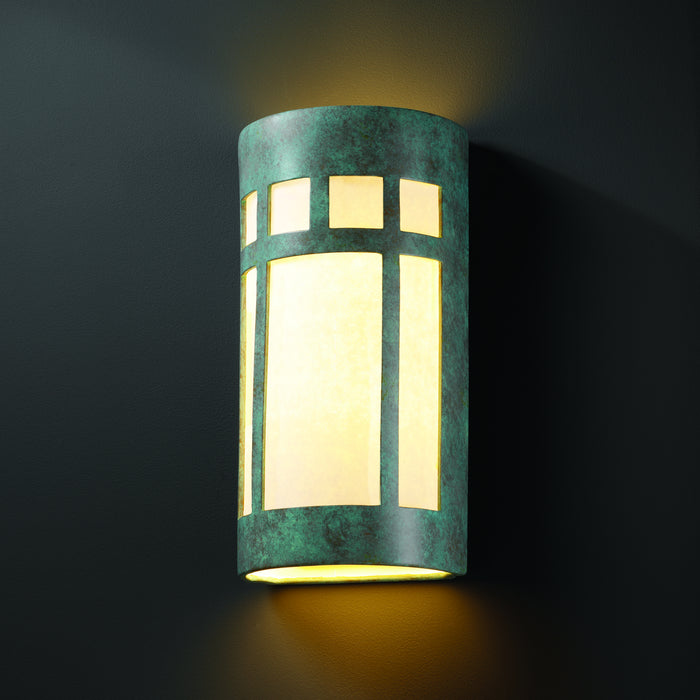 Justice Designs - CER-7357W-PATV - Lantern - Ambiance - Verde Patina