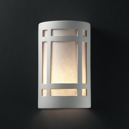 Justice Designs - CER-7485W-BIS - Lantern - Ambiance - Bisque
