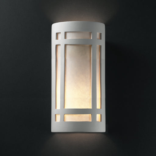 Justice Designs - CER-7497W-BIS - Lantern - Ambiance - Bisque