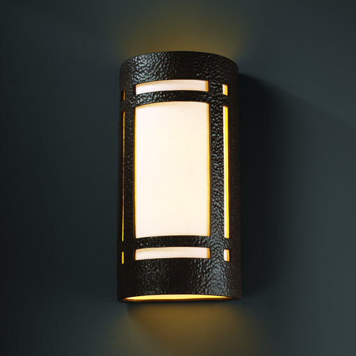 Justice Designs - CER-7497W-HMIR - Lantern - Ambiance - Hammered Iron