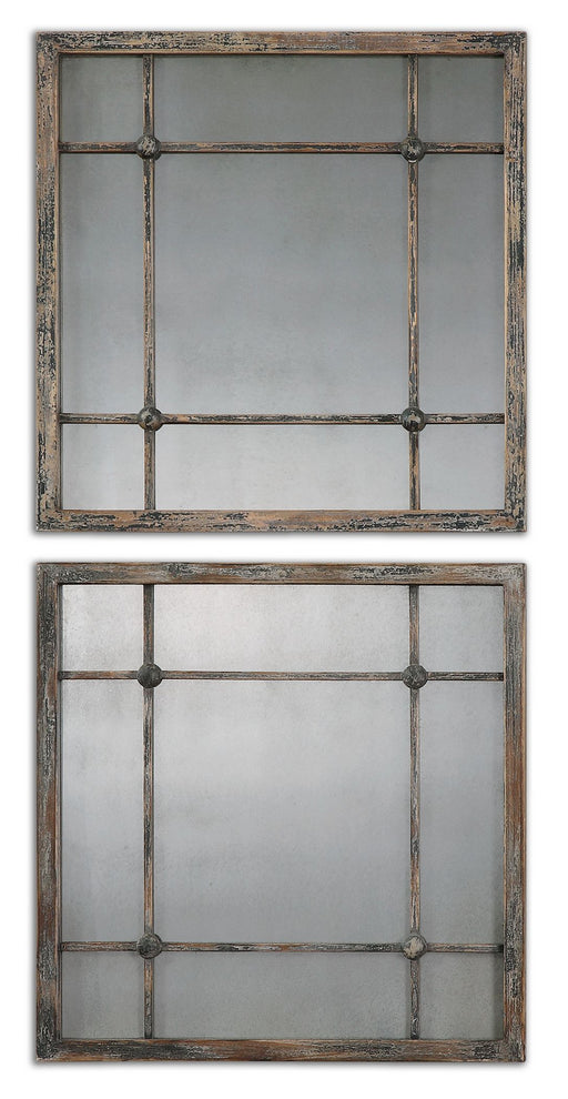 Uttermost - 13845 - Mirror, Set Of 2 - Saragano - Blue w/Aged Ivory