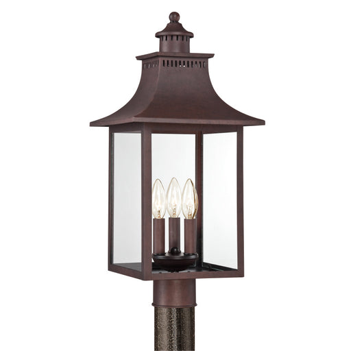 Quoizel - CCR9010CU - Three Light Outdoor Post Lantern - Chancellor - Copper Bronze