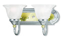 Livex Lighting - 1002-52 - Two Light Bath Vanity - Belmont - Polished Chrome & Polished Brass
