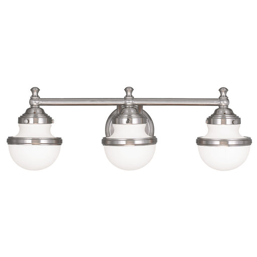 Livex Lighting - 5713-91 - Three Light Bath Vanity - Oldwick - Brushed Nickel