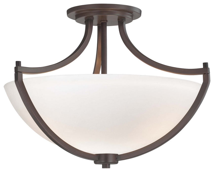 Minka-Lavery - 4932-284 - Three Light Semi Flush Mount - Middlebrook - Vintage Bronze