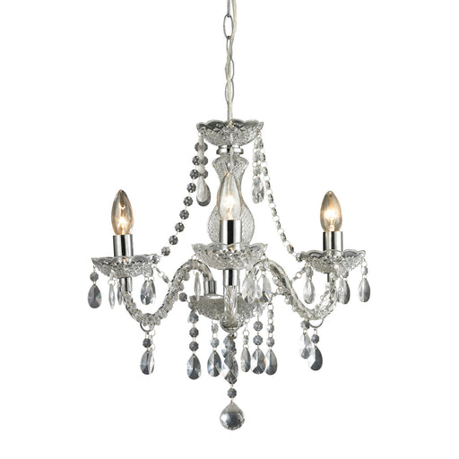 Elk Home - 144-015 - Three Light Chandelier - Theatre - Chrome, Clear, Clear