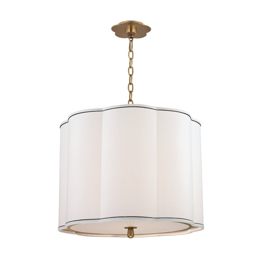 Hudson Valley - 7920-AGB - Four Light Pendant - Sweeny - Aged Brass