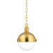 Hudson Valley - 609-AGB - One Light Pendant - Lambert - Aged Brass