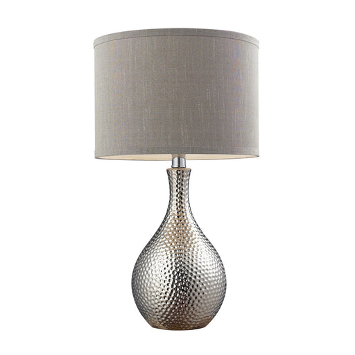 Hammered Chrome Table Lamp