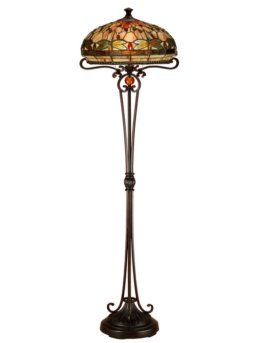 Dale Tiffany - TF13066 - Two Light Floor Lamp - Briar Dragonfly - Antique Golden Bronze