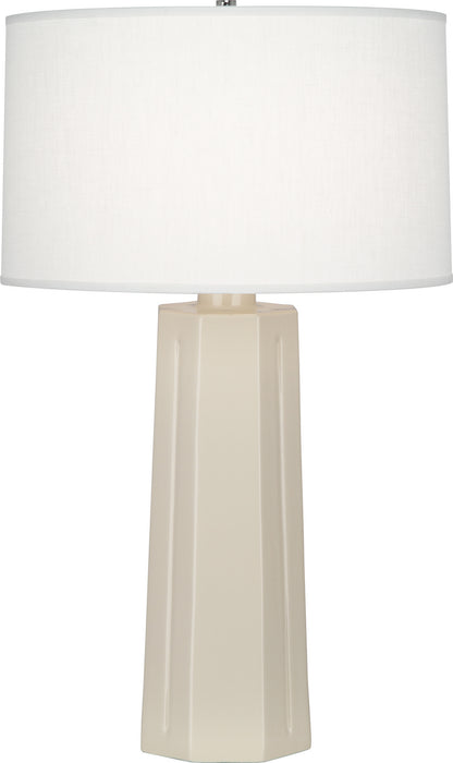 Robert Abbey - 960 - One Light Table Lamp - Mason - Bone Glazed Ceramic