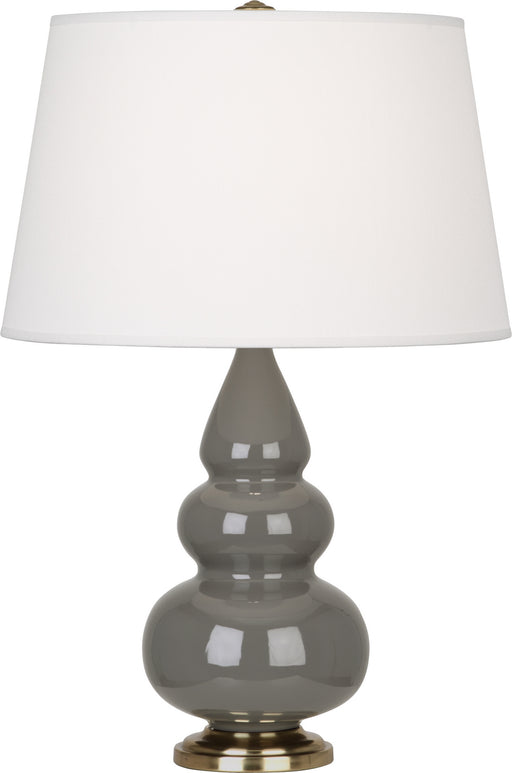 Robert Abbey - CR30X - One Light Accent Lamp - Small Triple Gourd - Ash Glazed Ceramic w/ Antique Brassed