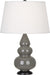Robert Abbey - CR31X - One Light Accent Lamp - Small Triple Gourd - Ash Glazed Ceramic w/ Deep Patina Bronzeed