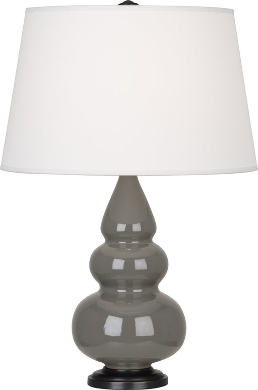 Robert Abbey - CR31X - One Light Accent Lamp - Small Triple Gourd - Ash Glazed Ceramic w/ Deep Patina Bronzeed
