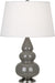 Robert Abbey - CR32X - One Light Accent Lamp - Small Triple Gourd - Ash Glazed Ceramic w/ Antique Silvered