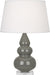 Robert Abbey - CR33X - One Light Accent Lamp - Small Triple Gourd - Ash Glazed Ceramic w/ Lucite Base