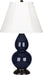 Robert Abbey - MB11 - One Light Accent Lamp - Small Double Gourd - Midnight Blue Glazed Ceramic w/ Deep Patina Bronzeed