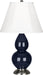 Robert Abbey - MB12 - One Light Accent Lamp - Small Double Gourd - Midnight Blue Glazed Ceramic w/ Antique Silvered