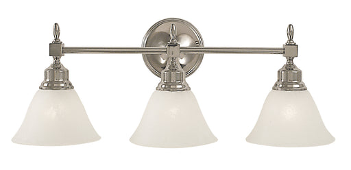 Framburg - 2433 PN/WH - Three Light Wall Sconce - Taylor - Polished Nickel with White Marble Glass Shade