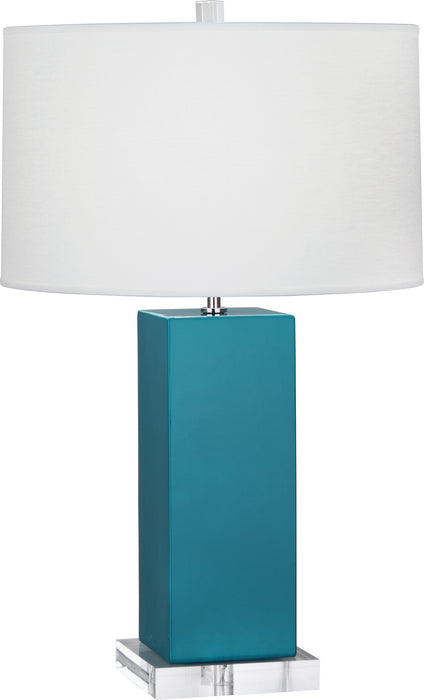 Robert Abbey - PC995 - One Light Table Lamp - Harvey - Peacock Glazed Ceramic