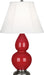 Robert Abbey - RR12 - One Light Accent Lamp - Small Double Gourd - Ruby Red Glazed Ceramic w/ Antique Silvered