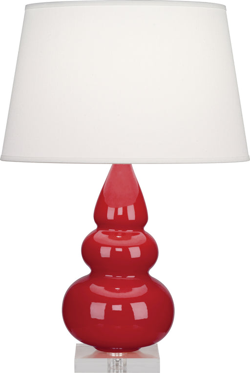 Robert Abbey - RR33X - One Light Accent Lamp - Small Triple Gourd - Ruby Red Glazed Ceramic w/ Lucite Base