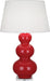 Robert Abbey - RR43X - One Light Table Lamp - Triple Gourd - Ruby Red Glazed Ceramic w/ Lucite Base