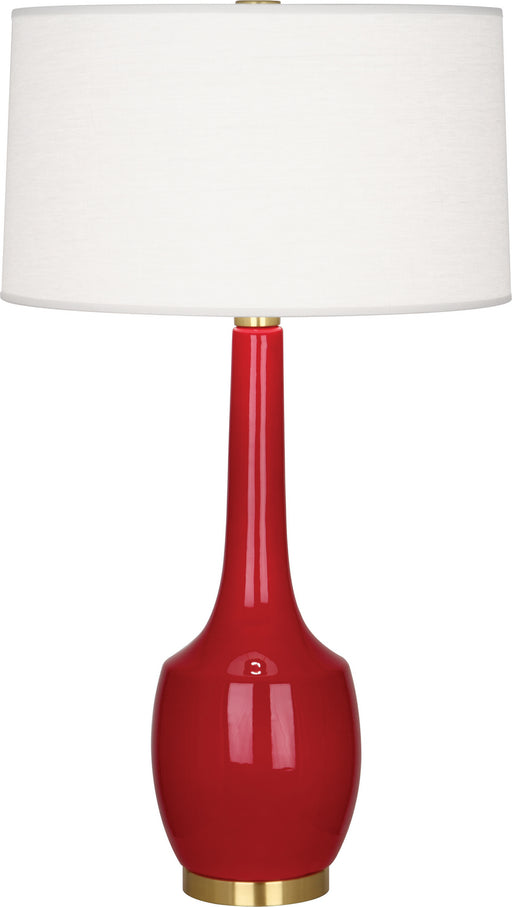 Robert Abbey - RR701 - One Light Table Lamp - Delilah - Ruby Red Glazed Ceramic
