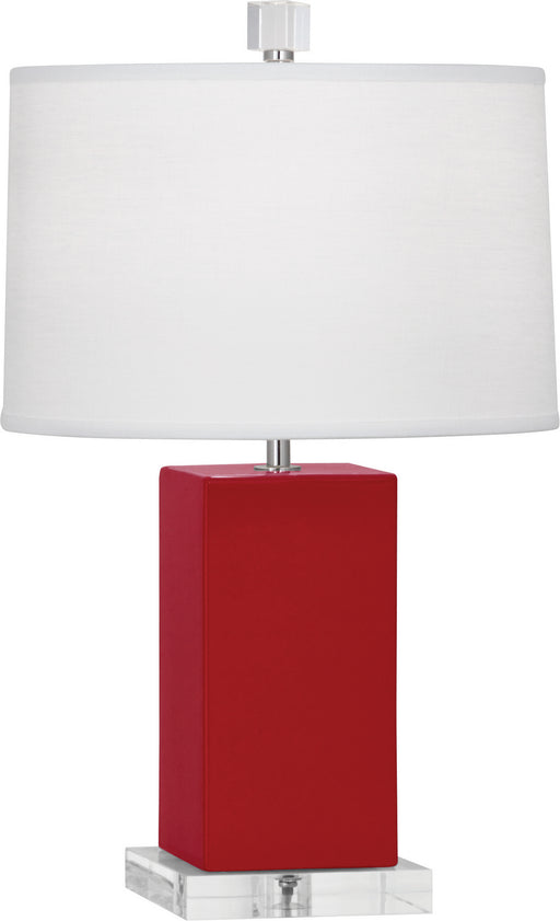 Robert Abbey - RR990 - One Light Accent Lamp - Harvey - Ruby Red Glazed Ceramic
