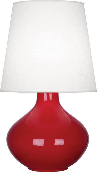 Robert Abbey - RR993 - One Light Table Lamp - June - Ruby Red Glazed Ceramic