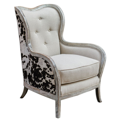 Uttermost - 23611 - Arm Chair - Chalina - Aged, Bone-white