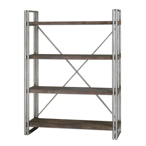 Uttermost - 24396 - Etagere - Greeley - Antiqued Silver, Walnut Stained