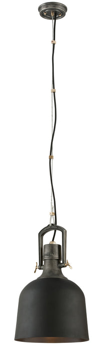 Troy Lighting - F3545 - One Light Pendant - Hangar 31 - Old Silver W Aged Brass Acc